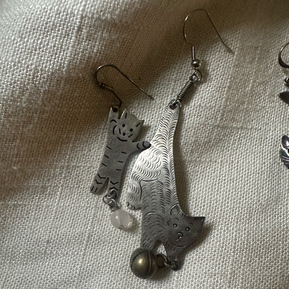Bundle of Vintage cat earrings